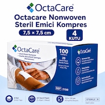 Octacare Nonwoven Steril Emici Kompres 7,5 7,5cm Kutulu 4 Kutu