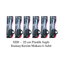 Lion 6 Adet Plastik Saplı Orta Boy 22Cm Terzi Kesim Makası