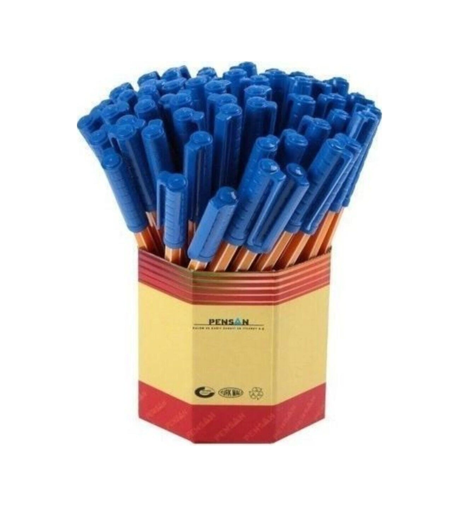 1010 Ofis Pen Tükenmez Kalem 1,0 Mm Mavi 60 Lı 1 Paket 60 Adet Mavi