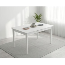 Lima Açılır Mutfak Masası Beyaz 80x130/160 Mat Beyaz