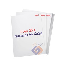 1 Den 30 A Numaralı A4 Fotokopi Kağıdı