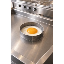 11 Cm Yuvarlak Yumurta Omlet Çemberi - Krep Pankek Pişirme Kalıbı Gri