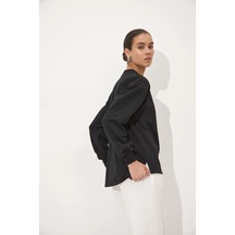 Ooo "elete" Yanları Yırtmaçlı Sweatshirt 277000201 Siyah