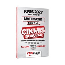 Yediiklim 2027 Kpss Genel Yetenek Matematik Konularına Göre Tamamı Çözümlü Son 11 Yıl Çıkmış Sorular