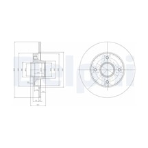 Peugeot 2008 Arka Fren Diski 2013-2019 Delphı Bg9022rsc 2adettir