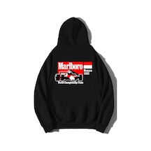 Brz Collection Unisex Oversize F1 1992 Monaco Hoodie Siyah