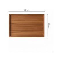 Ahşap Katlanabilir Yatak Tepsisi Çok Amaçlı Servis Ve Laptop Sehpası, Doğal Ahşap, 40x30 Cm, Yükseltilmiş Kenarlı Diğer