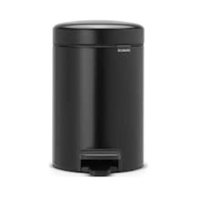 Çöp Kovası, Pedallı, Soft, 3lt - Mat Siyah Mat Siyah