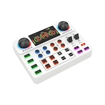 Canlı Yayın Ses Kartı Bluetooth Podcast Ses Mikseri, 12 Ses Efekti Ve Voice Changer Özellikli, 3.5mm Stereo Çıkışlı, 800mah Bataryalı Ses Kartı Tiktok Youtube Yayın Ve Podcast İçin