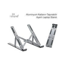i-Stand N3 Alüminyum Katlanabilir Ayarlı Laptop Standı (Uzay Gri)