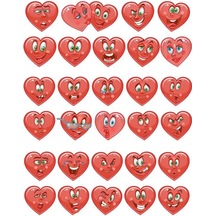 Kalp Emoji Sticker Set 30 Parça Telefon, Tablet, Defter, Laptop Sticker