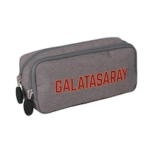 Galatasaray Lisanslı Silver Şerit Gri 2 Bölmeli Kalem Çantası