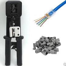 Yeni Nesil Rj45 Ağ Pensesi + 100 Adet Jack + 100 Adet Kılıf