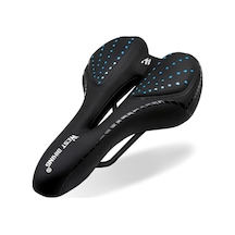 Novahub Wset Biking Bisiklet Eyer Nefes Pu Deri Içi Boş Yastık Rahat Yol Mtb Bisiklet Selesi Jel + Renk: Mavi Mavi