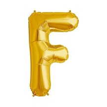 F Harf Folyo Balon Altın Gold 100 CM Doğum Günü. Yaş Günü. Parti