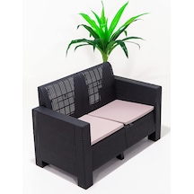 Aksu 2'li Bahçe&balkon Koltuk/antrasit