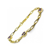 Bilezikhane Gözlü Ince 14 Ayar Altın Bileklik Sarı Altın