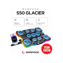 Rampage S50 Glacier Rgb Işıklı 11 Fanlı Lcd Göstergeli 1 Type C 1 Usb Girişli Yükselebilen Notebook Soğutucu