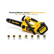 Algaride Kawashima Akülü Mini Testere 36v 3ah 1200w 30 Cm Kılavuz Çift Akülü Pratik Budama Ve Kesim Motoru