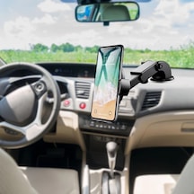 360 Derece Dönen Torpido Üstü Uzunluk Ayarlamalı Vantuzlu Teleskopik Araç Telefon Tutucu Bx40 Çok Renkli