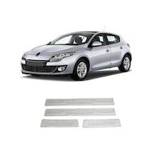 Renault Megane 2 Uyumlu 2004-2010 Krom Kapı Eşiği 4 Parça Paslanmaz Çelik