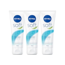 Nıvea Soft Nemlendirici Bakım Kremi 75ml, Jojoba Yağı, E Vitamini, Yüz Vücut El, Yumuşak Cilt, X3 Adet,avantajlı