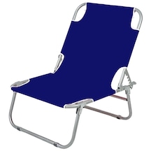 Katlanır Portatif Sandalye Şezlong - Kamp Sandalyesi Mavi 1284