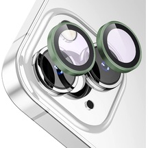 Buff Iphone Uyumlu 14 / 14 Plus Uyumlu Kamera Metal Lens Koyu Yeşil
