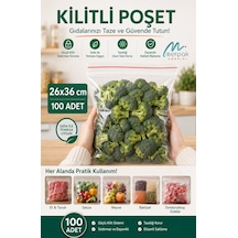 Kilitli Torba Kilitli Poşet 26X36 Cm 100 Adet