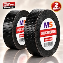 2 Adet Kauçuk Eriyen Bantı Siyah 19 Mm X 5 Metre Elektrikçi Kablo Boru Hortum İzolasyon Tamir Bandı