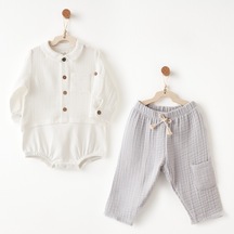Andywawa Gentelman Erkek Bebek Takım Ac26706 Gri