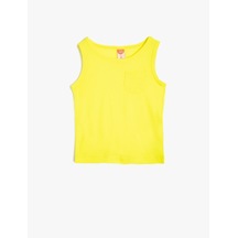 Koton Cep Detaylı Atlet Sarı 0ymg39185ok