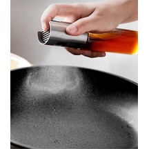 Zeytinyağı/sirke/yağ Püskürtücü Cam Sprey Yağdanlık 100ml - Airfryer Pişirme Öncesi Sprey Yağlık Gri Diğer
