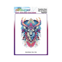 Ütü İle Yapışan Vintage Bohemian Tekstil Dtf Baskı 2060