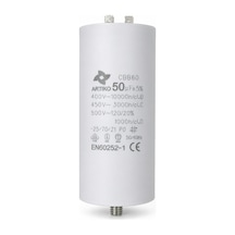 50 Μf Kapasitör 450 Vac Beyaz