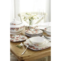 Karaca  Square Bone Martina Pink 60 Parça 12 Kişilik Yemek Takımı