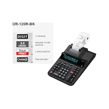 Casio Dr-120 R 12  Digits Şeritli Hesap Makinesi