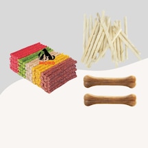 Köpekler İçin Ödül Seti2 100lü Munchy+100lü Burgu+2li 7cm Kemik