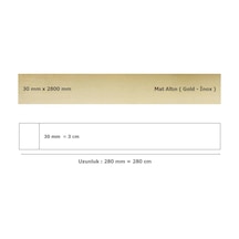 30 Mm X 2800 Mm Mat Altın Sibu Aynalı Pleksi Şerit Mobilya Süsü