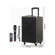 Hepu Hp-904 Partybox Bluetooth Hoparlör 12 Woofer 40w Güç 1 Kablosuz Mikrofon Kumanda