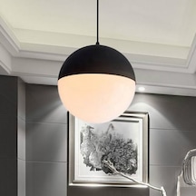 Lambaderler, Avizeler İçin Uyarlanabilir 1 Metre Kablolu 25 Watt 3000k Sarı Ledli Ampul, Led Armatür Beyaz - Siyah