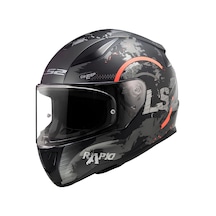 Ls2 Rapıd 2 Cırcle Mat Siyah-kırmızı Kask Mat Sıyah-kırmızı