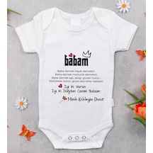 Bitmeyenkartus Bk Kids Isimli Iyi Ki Doğdun Canım Babam Tasarımlı Bebek Body Zıb Beyaz