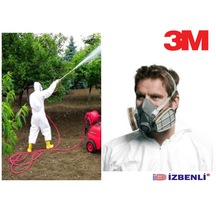 3m 6200+a2 Tarım İlaçlama İçin Yarım Yüz Gaz Maskesi Filtre İle Birlikte