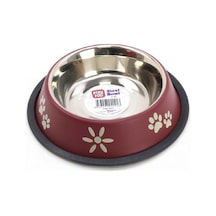Playfull Pati ve Çiçek Desenli Çelik Mama ve Su Kabı 16 Oz PFMK-4091