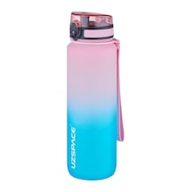 Fiftyfifty 1000ml Büyük Boy Çift Renk Softtouch Ff Collection Tritan Su Matarası Pembe-yeşil