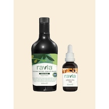 2'li Ürün - Ravla Organik Erken Hasat Zeytinyağı İçimlik 500ml / Ravla Çörek Otu Yağı - 50ml