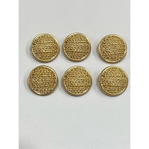 Metal Düğme/trençkot Ceket Boyu/ 6 Lı Set/2,3 Cm/jx23/mat Gold