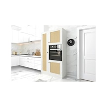 Kenzlife Ankastre Fırın Dolabı Banu Mat Beyaz 180 100 56 Hazeran Kare Kapak Suntalam Gövde