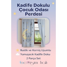 Kız Çocuk Odası Çift Kanatlı Fon Perde Peri Kızı Kelebek Çiçek Desenli